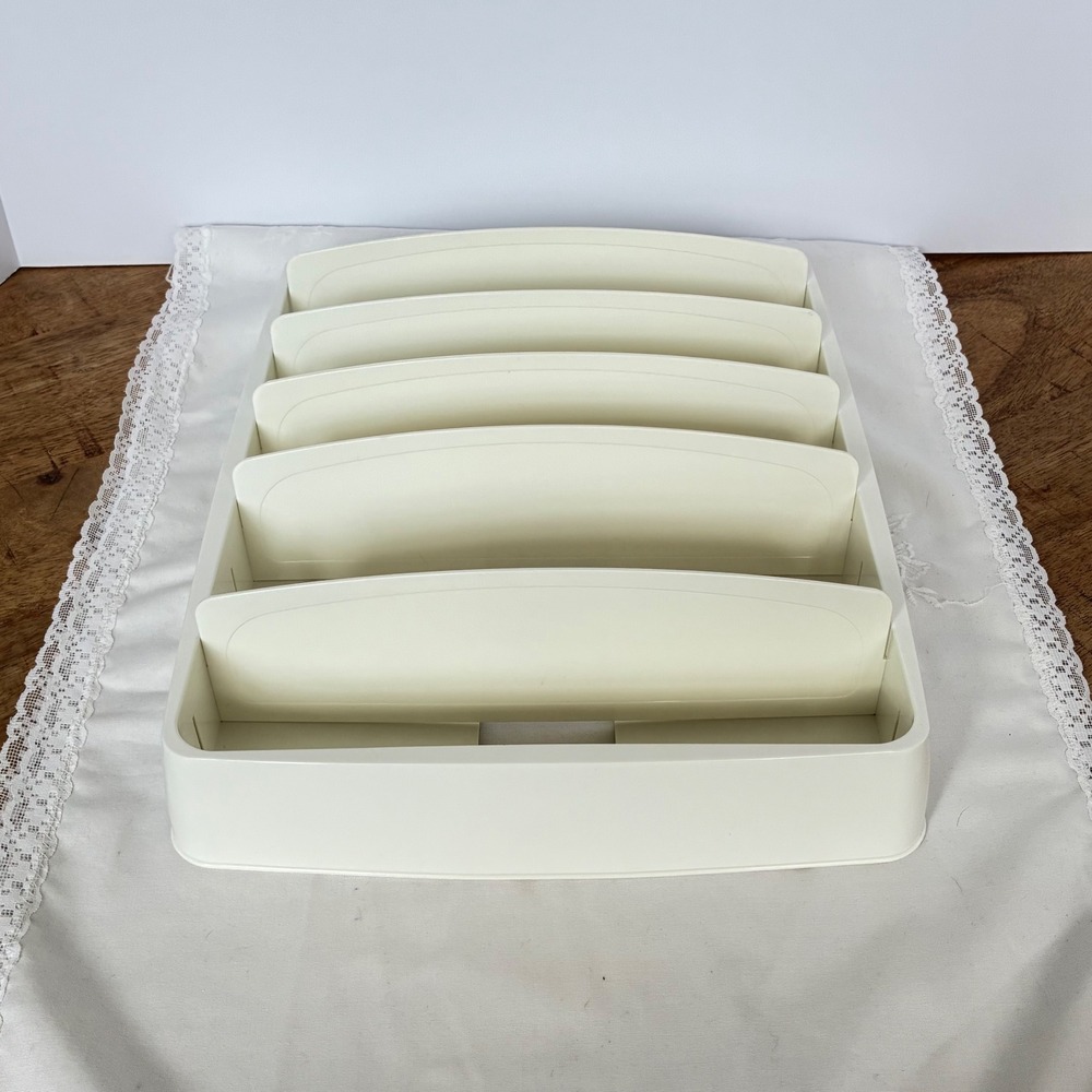 Drawer/Cabinet Organizer Tray Cream 6 Adj Compartments